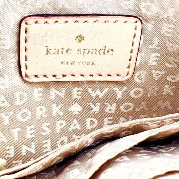 Kate Spade New York Women's Striped Multicolor Wristlet Trim Leather Logo Inside - Picture 7 of 11